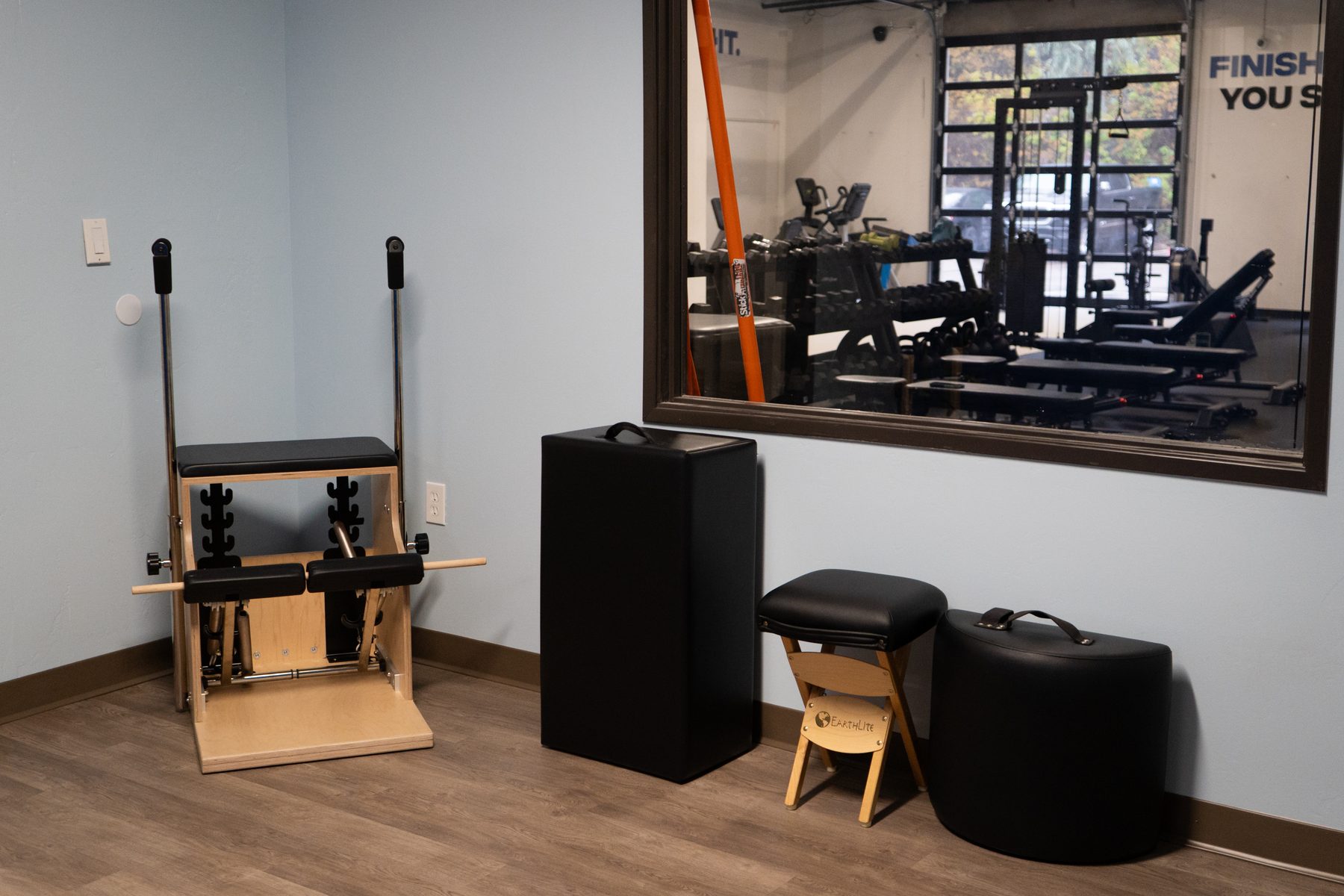 A Pilates corner setup within the IMS facility